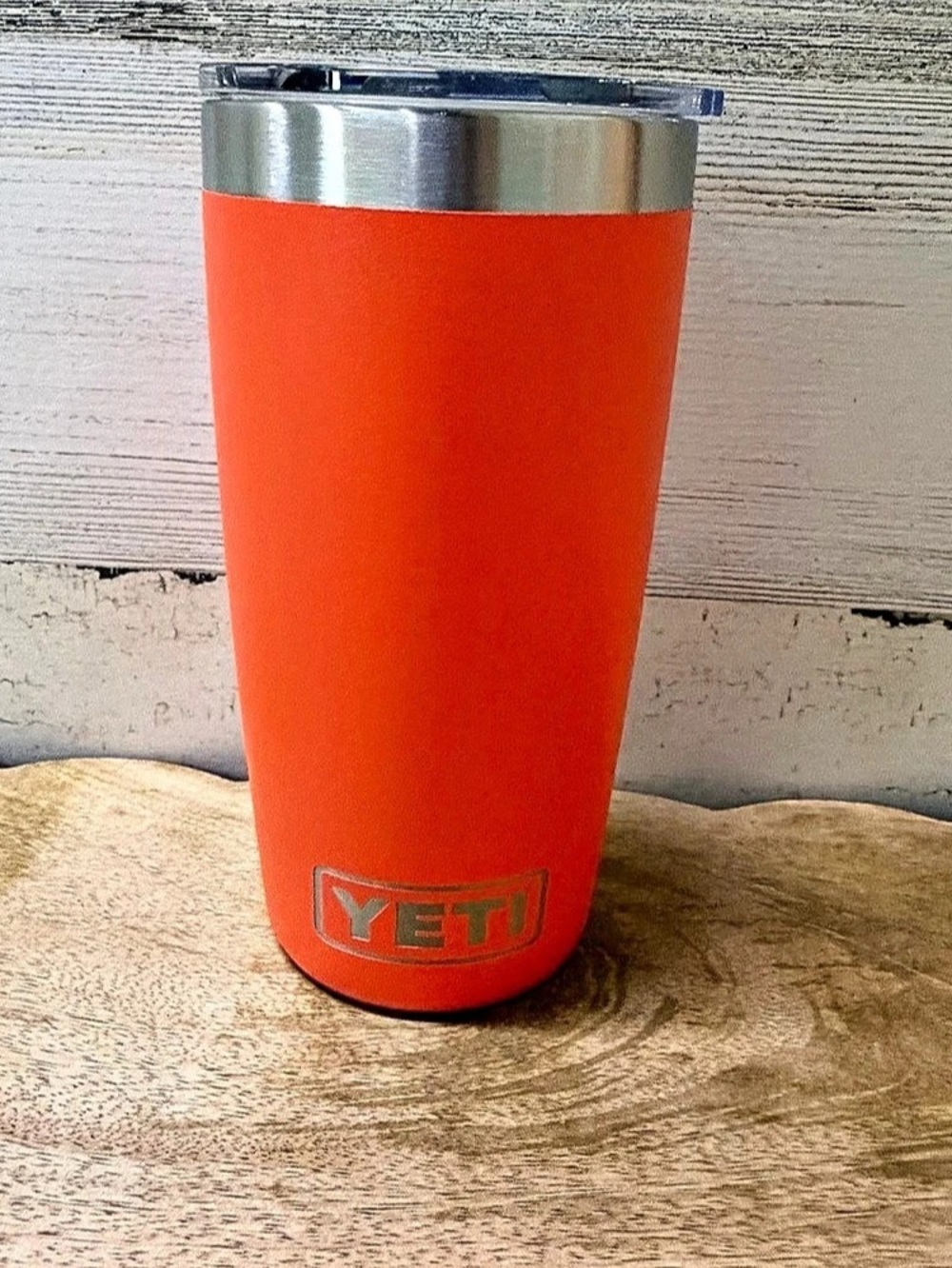 YETI Rambler Tumbler Orange Tumbler with Lid